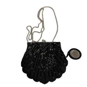 Valerie Stevens Black Beaded Chain Bag
